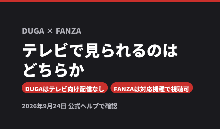 DUGAとFANZAのテレビ視聴を比較したアイキャッチ画像
